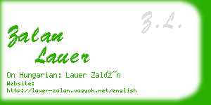 zalan lauer business card